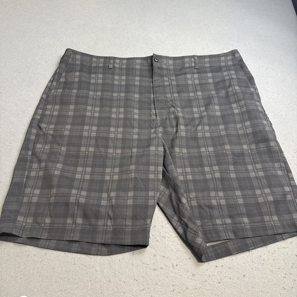 Ben Hogan Shorts Mens 46 Gray Plaid Golf Performance Stretch Lightweight Summer